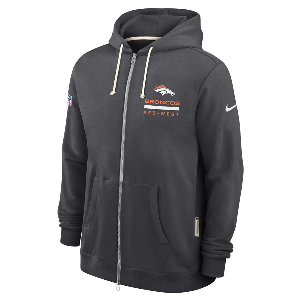 Denver Broncos Sideline Standard Issue Utility Player Dri-FIT Full-Zip Hoodie - Anthracite - Nike