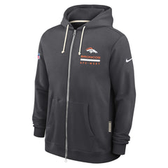 Denver Broncos Sideline Standard Issue Utility Player Dri-FIT Full-Zip Hoodie - Anthracite - Nike