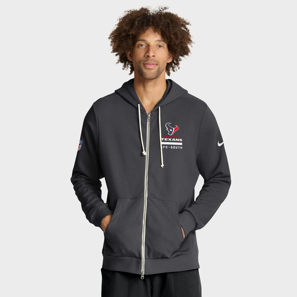 Houston Texans Sideline Standard Issue Utility Player Dri-FIT Full-Zip Hoodie - Anthracite - Nike