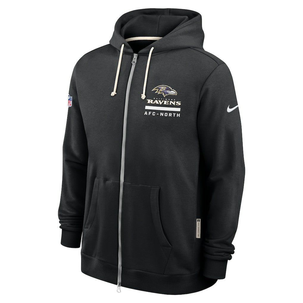 Baltimore Ravens Sideline Standard Issue Utility Player Dri-FIT Full-Zip Hoodie - Black - Nike