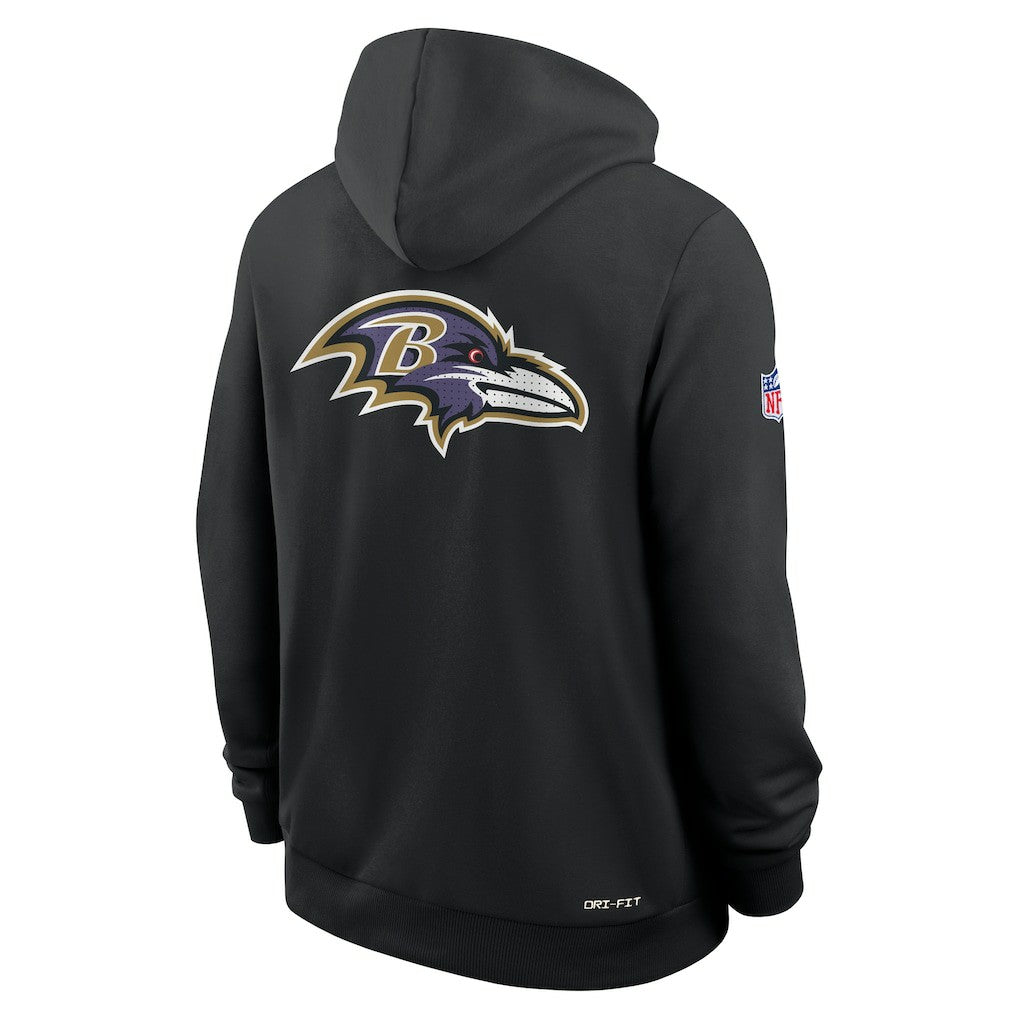 Baltimore Ravens Sideline Standard Issue Utility Player Dri-FIT Full-Zip Hoodie - Black - Nike