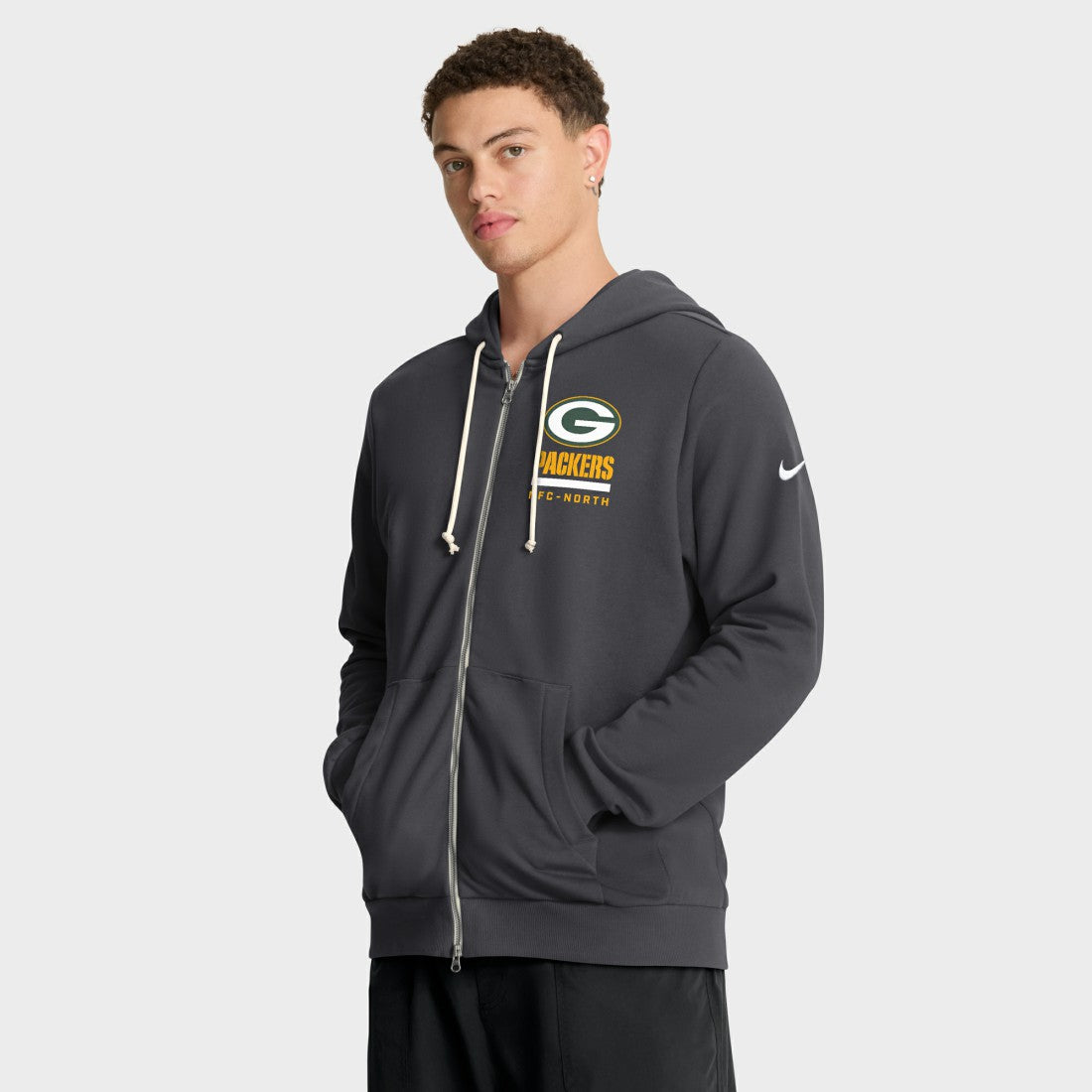 Green Bay Packers Sideline Standard Issue Utility Player Dri-FIT Full-Zip Hoodie - Anthracite - Nike
