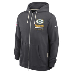 Green Bay Packers Sideline Standard Issue Utility Player Dri-FIT Full-Zip Hoodie - Anthracite - Nike