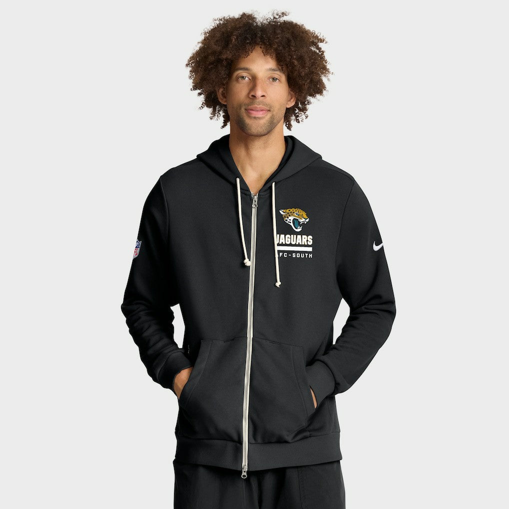 Jacksonville Jaguars Sideline Standard Issue Utility Player Dri-FIT Full-Zip Hoodie - Black - Nike