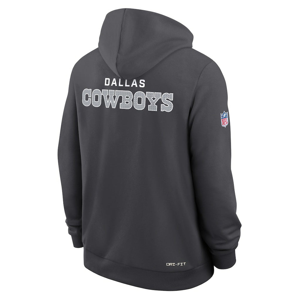 Dallas Cowboys Sideline Standard Issue Initial Home Dri-FIT Hoodie - Anthracite - Nike