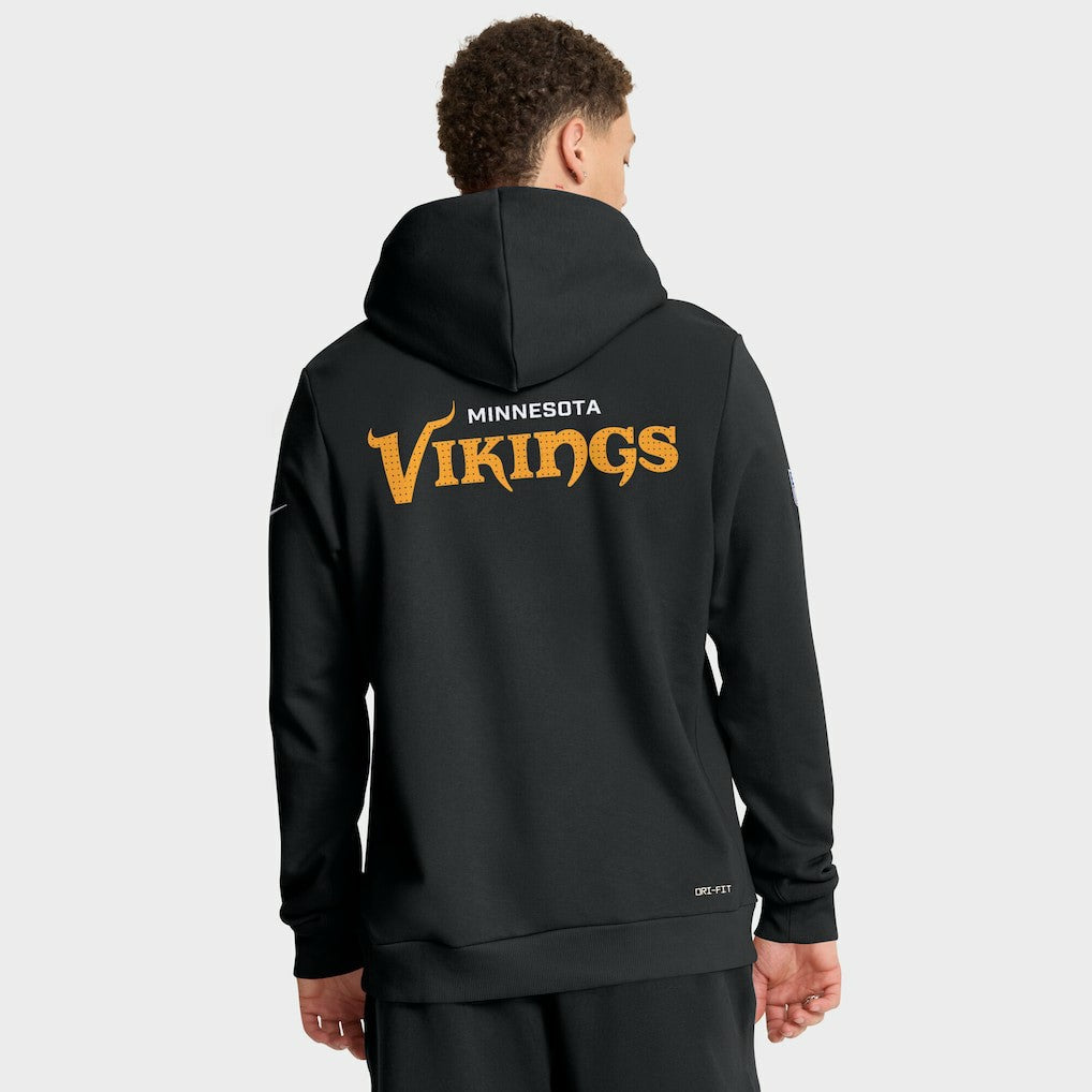 Minnesota Vikings Sideline Standard Issue Initial Home Dri-FIT Hoodie - Black - Nike