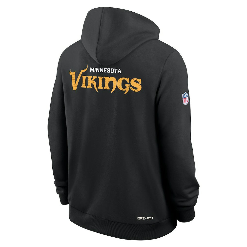 Minnesota Vikings Sideline Standard Issue Initial Home Dri-FIT Hoodie - Black - Nike