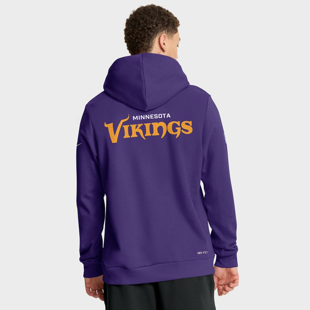 Minnesota Vikings Sideline Standard Issue Initial Home Dri-FIT Hoodie - Purple - Nike