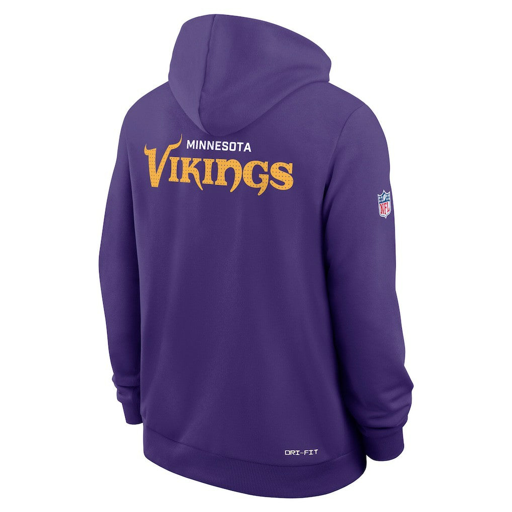 Minnesota Vikings Sideline Standard Issue Initial Home Dri-FIT Hoodie - Purple - Nike