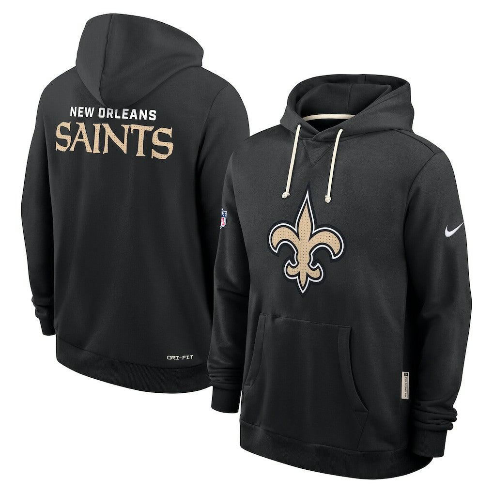 New Orleans Saints Sideline Standard Issue Initial Home Dri-FIT Hoodie - Black - Nike