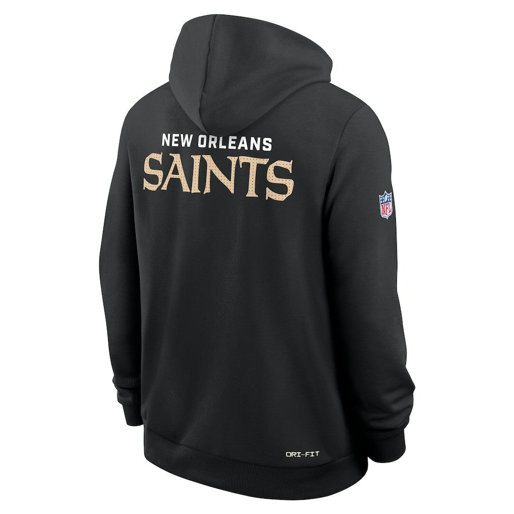 New Orleans Saints Sideline Standard Issue Initial Home Dri-FIT Hoodie - Black - Nike