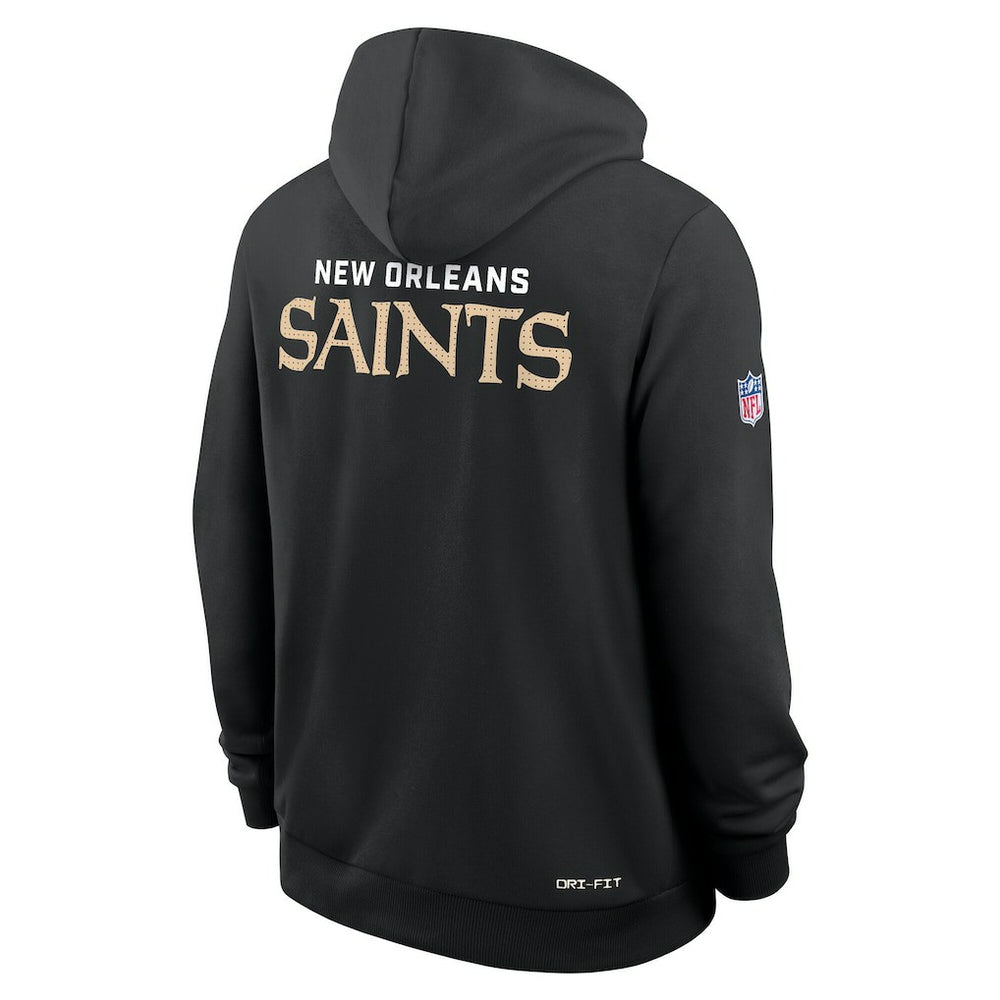 New Orleans Saints Sideline Standard Issue Initial Home Dri-FIT Hoodie - Black - Nike