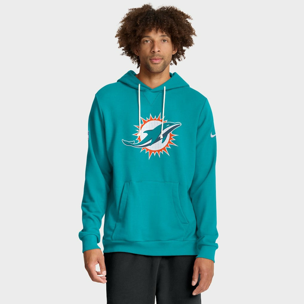 Miami Dolphins Sideline Standard Issue Initial Home Dri-FIT Hoodie - Aqua - Nike