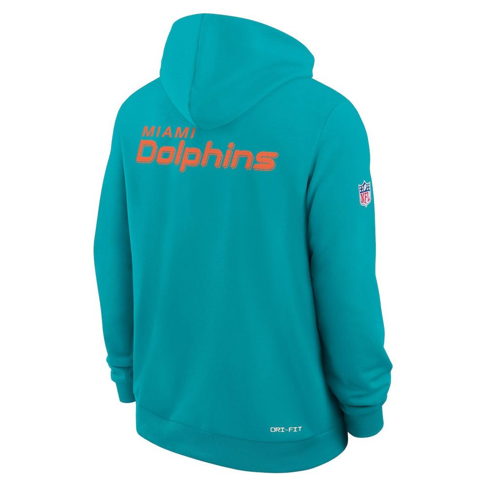Miami Dolphins Sideline Standard Issue Initial Home Dri-FIT Hoodie - Aqua - Nike