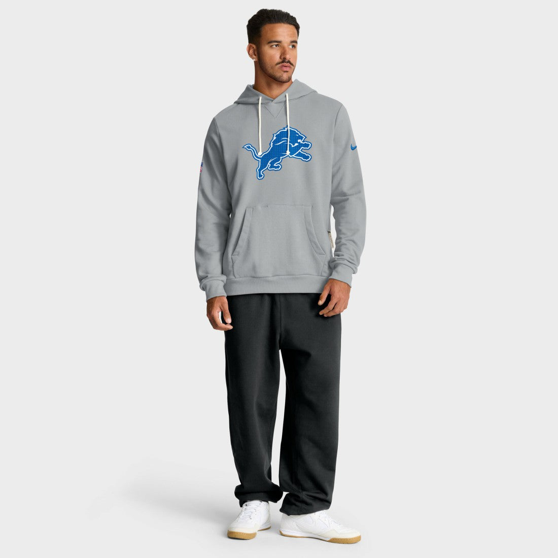 Detroit Lions Sideline Standard Issue Initial Home Dri-FIT Hoodie - Gray - Nike