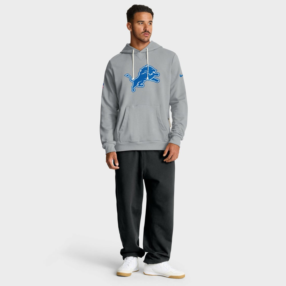 Detroit Lions Sideline Standard Issue Initial Home Dri-FIT Hoodie - Gray - Nike