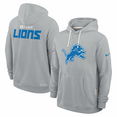 Detroit Lions Sideline Standard Issue Initial Home Dri-FIT Hoodie - Gray - Nike