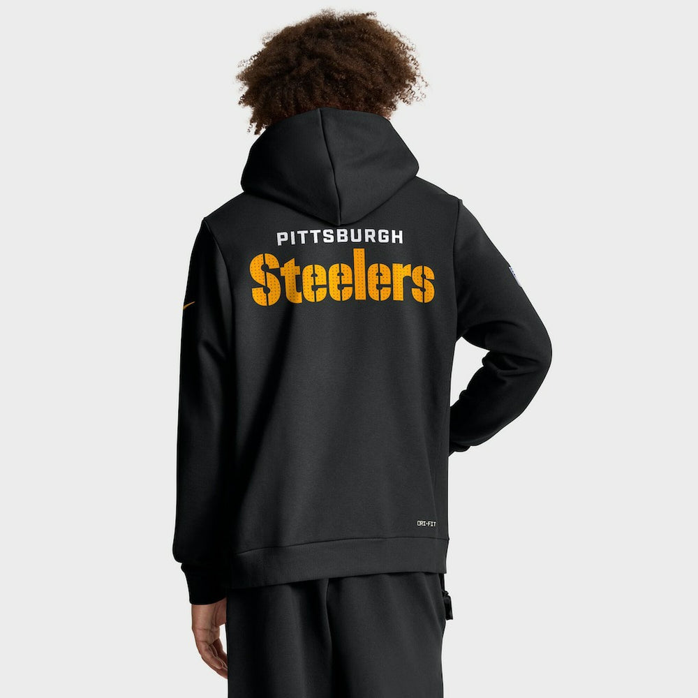 Pittsburgh Steelers Sideline Standard Issue Initial Home Dri-FIT Hoodie - Black - Nike