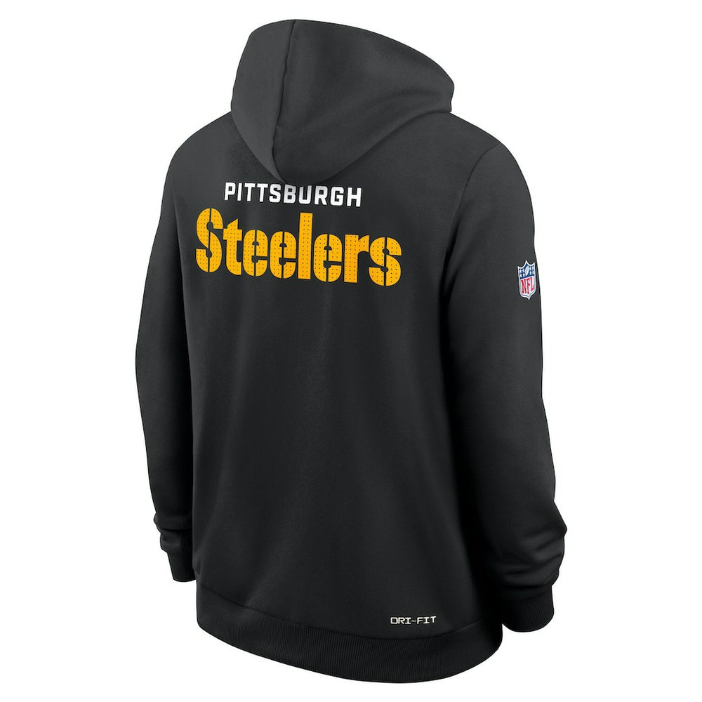 Pittsburgh Steelers Sideline Standard Issue Initial Home Dri-FIT Hoodie - Black - Nike