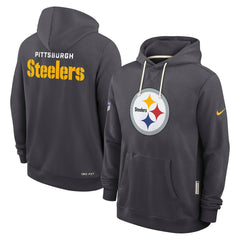 Pittsburgh Steelers Sideline Standard Issue Initial Home Dri-FIT Hoodie - Anthracite - Nike