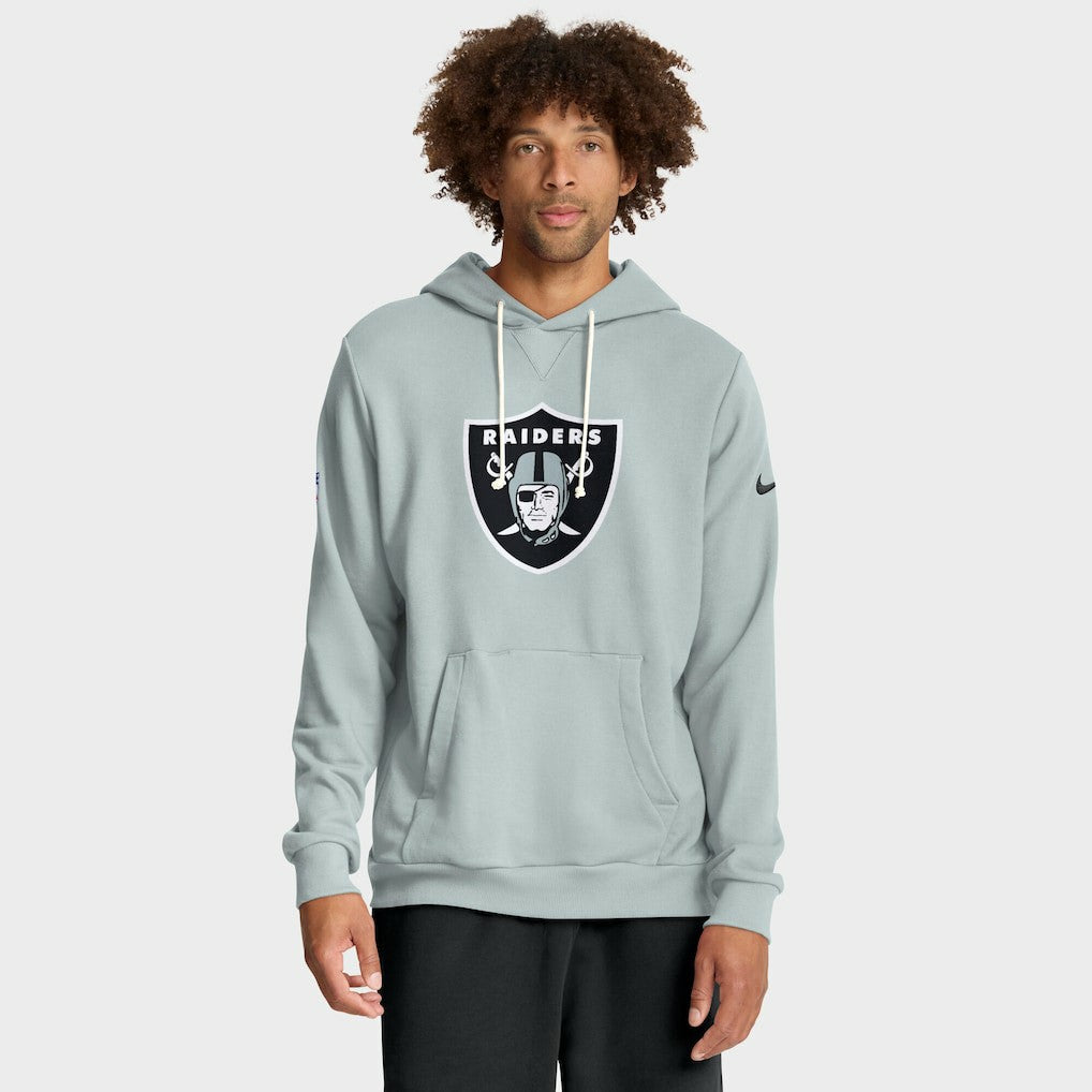 Las Vegas Raiders Sideline Standard Issue Initial Home Dri-FIT Hoodie - Silver - Nike