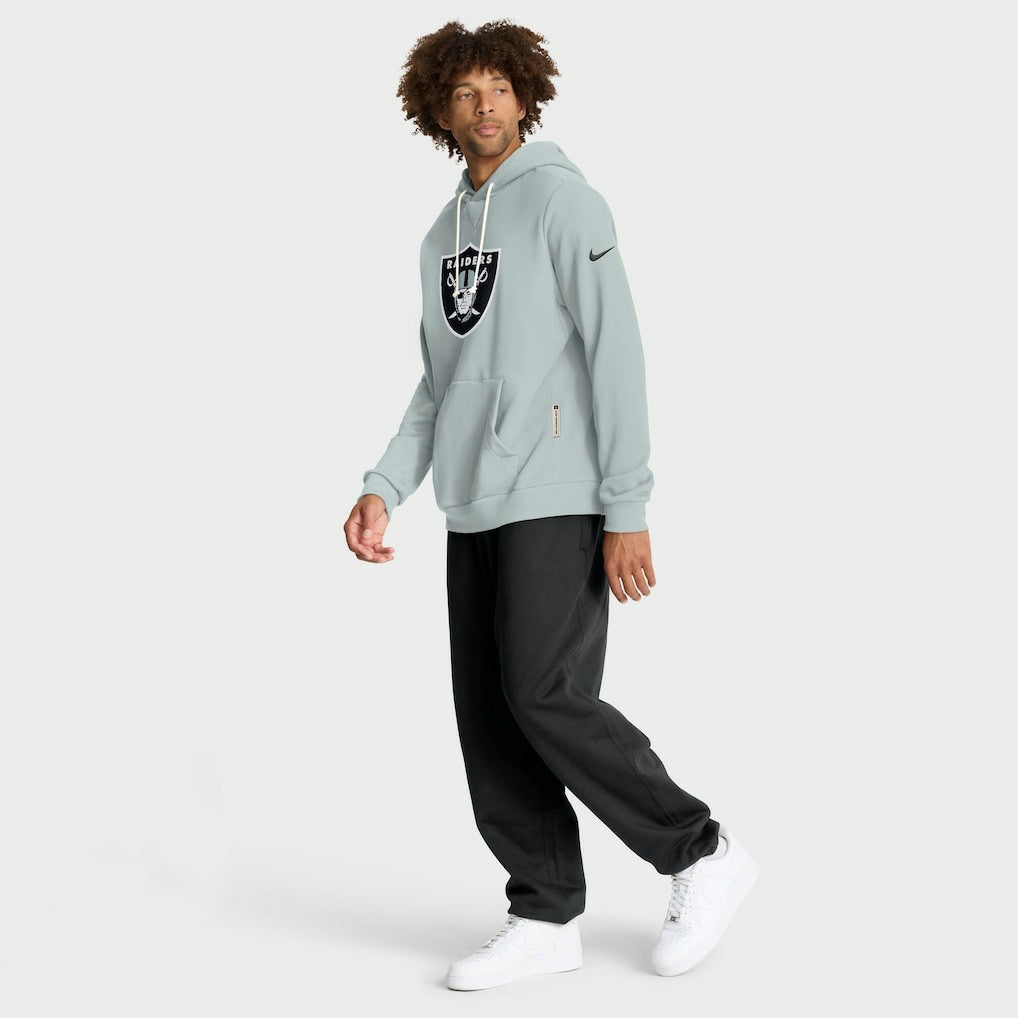 Las Vegas Raiders Sideline Standard Issue Initial Home Dri-FIT Hoodie - Silver - Nike