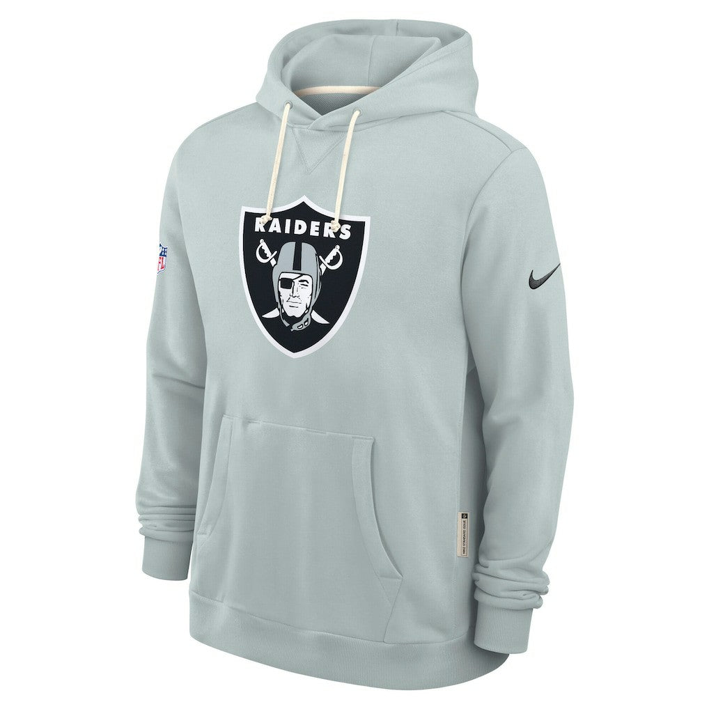 Las Vegas Raiders Sideline Standard Issue Initial Home Dri-FIT Hoodie - Silver - Nike