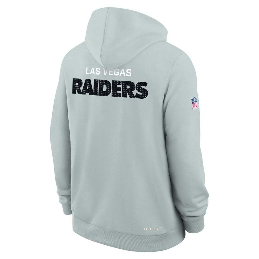 Las Vegas Raiders Sideline Standard Issue Initial Home Dri-FIT Hoodie - Silver - Nike
