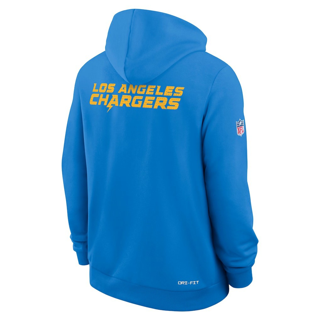 Los Angeles Chargers Sideline Standard Issue Initial Home Dri-FIT Hoodie - Powder Blue - Nike