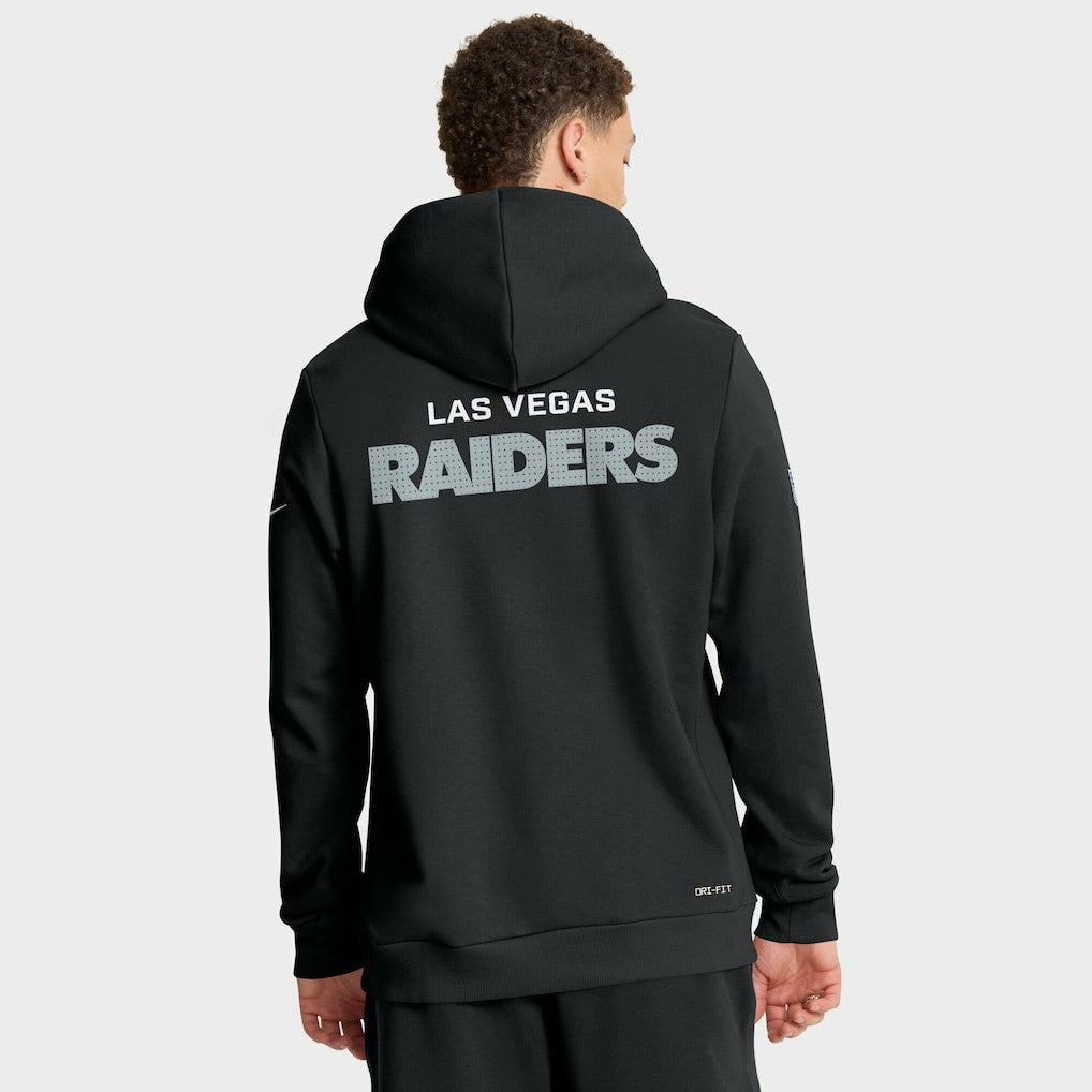 Las Vegas Raiders Sideline Standard Issue Initial Home Dri-FIT Hoodie - Black - Nike
