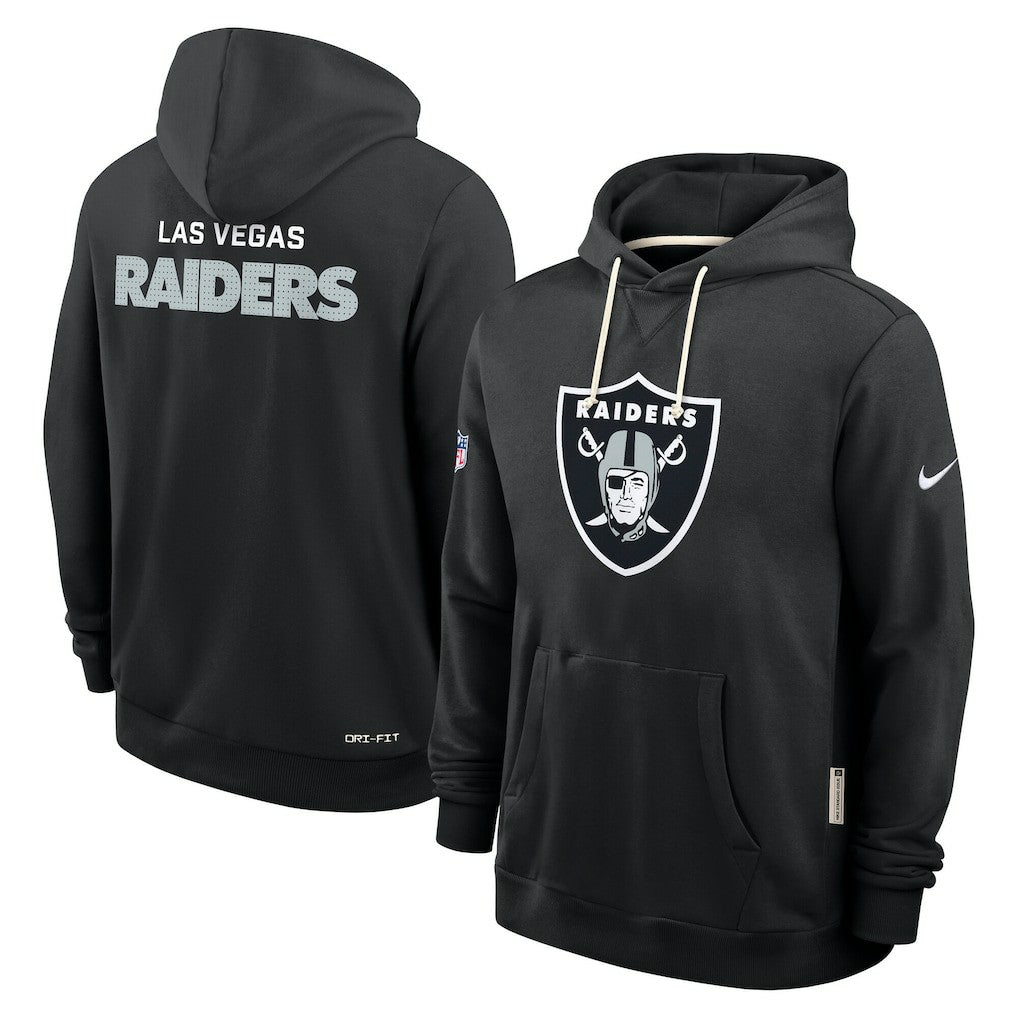 Las Vegas Raiders Sideline Standard Issue Initial Home Dri-FIT Hoodie - Black - Nike