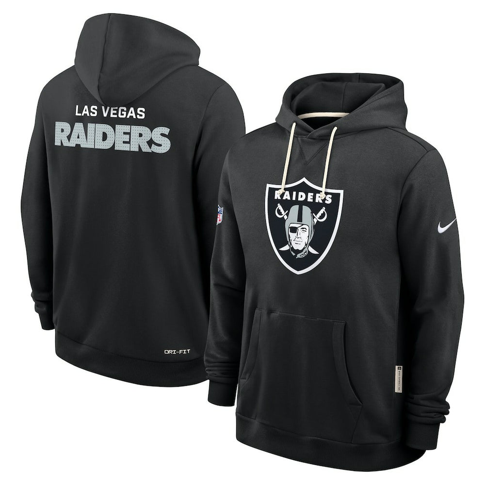 Las Vegas Raiders Sideline Standard Issue Initial Home Dri-FIT Hoodie - Black - Nike
