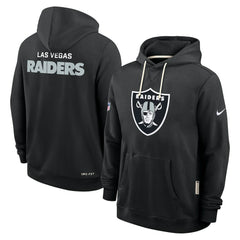 Las Vegas Raiders Sideline Standard Issue Initial Home Dri-FIT Hoodie - Black - Nike