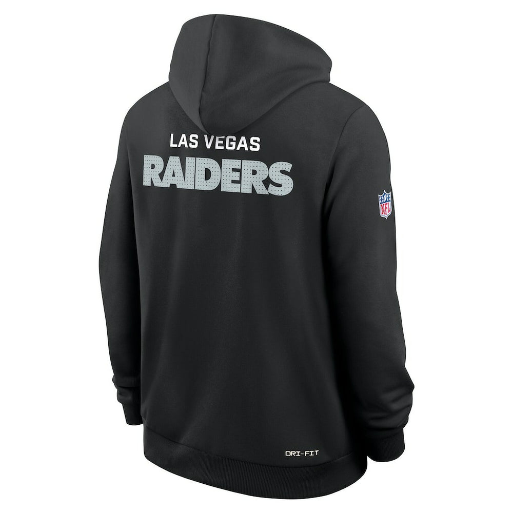 Las Vegas Raiders Sideline Standard Issue Initial Home Dri-FIT Hoodie - Black - Nike