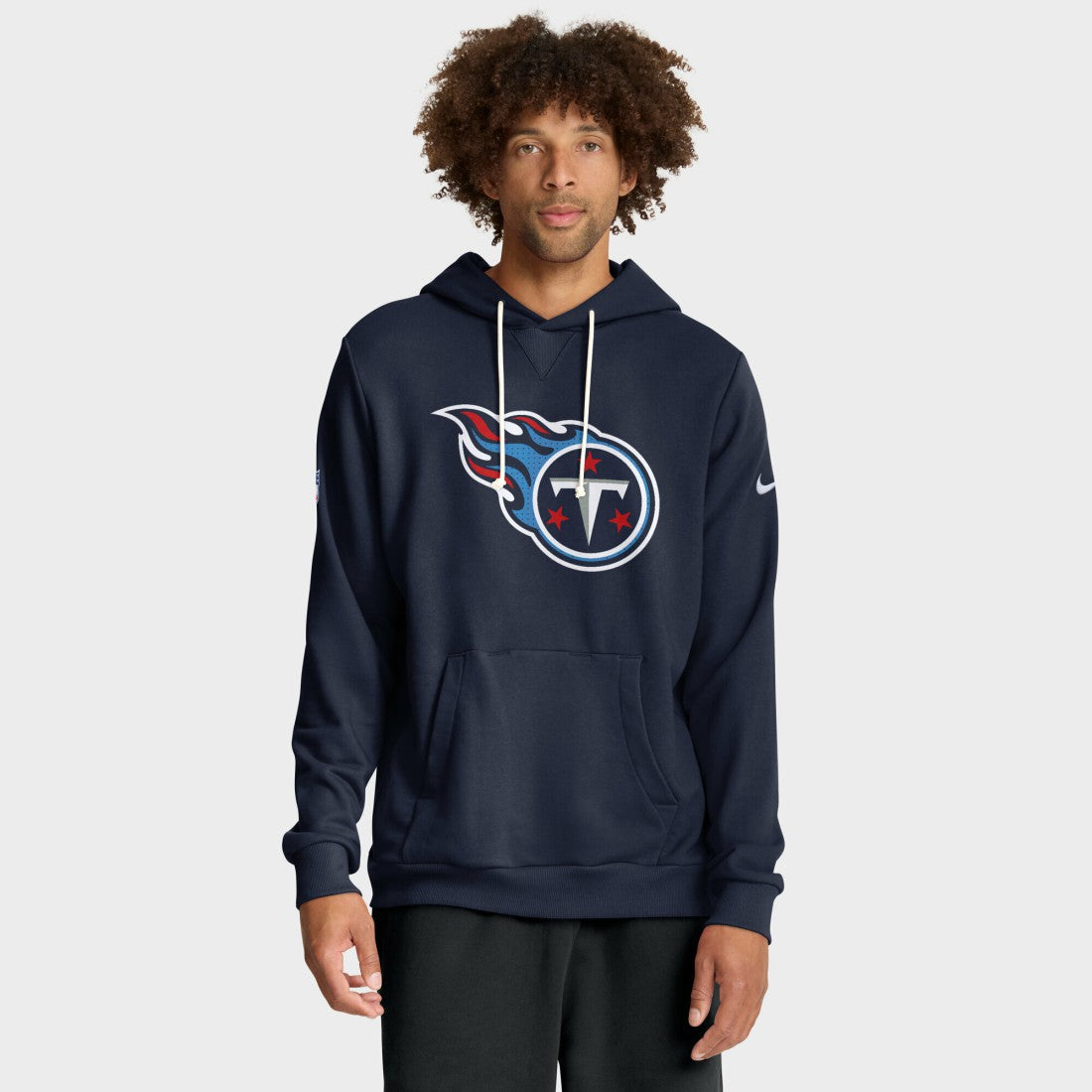 Tennessee Titans Sideline Standard Issue Initial Home Dri-FIT Hoodie - Navy - Nike