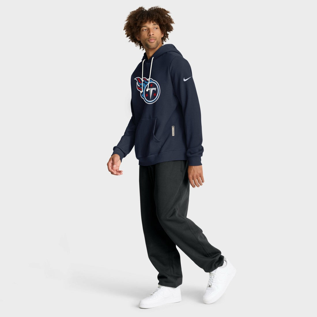 Tennessee Titans Sideline Standard Issue Initial Home Dri-FIT Hoodie - Navy - Nike