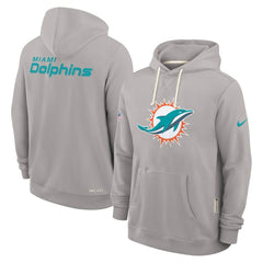 Miami Dolphins Sideline Standard Issue Initial Home Dri-FIT Hoodie - Charcoal - Nike