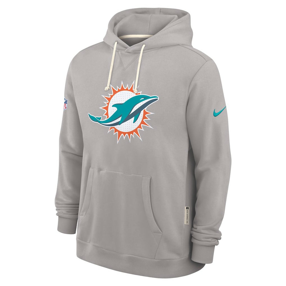 Miami Dolphins Sideline Standard Issue Initial Home Dri-FIT Hoodie - Charcoal - Nike