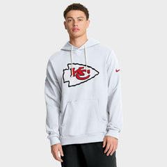 Kansas City Chiefs Sideline Standard Issue Initial Home Dri-FIT Hoodie - White - Nike