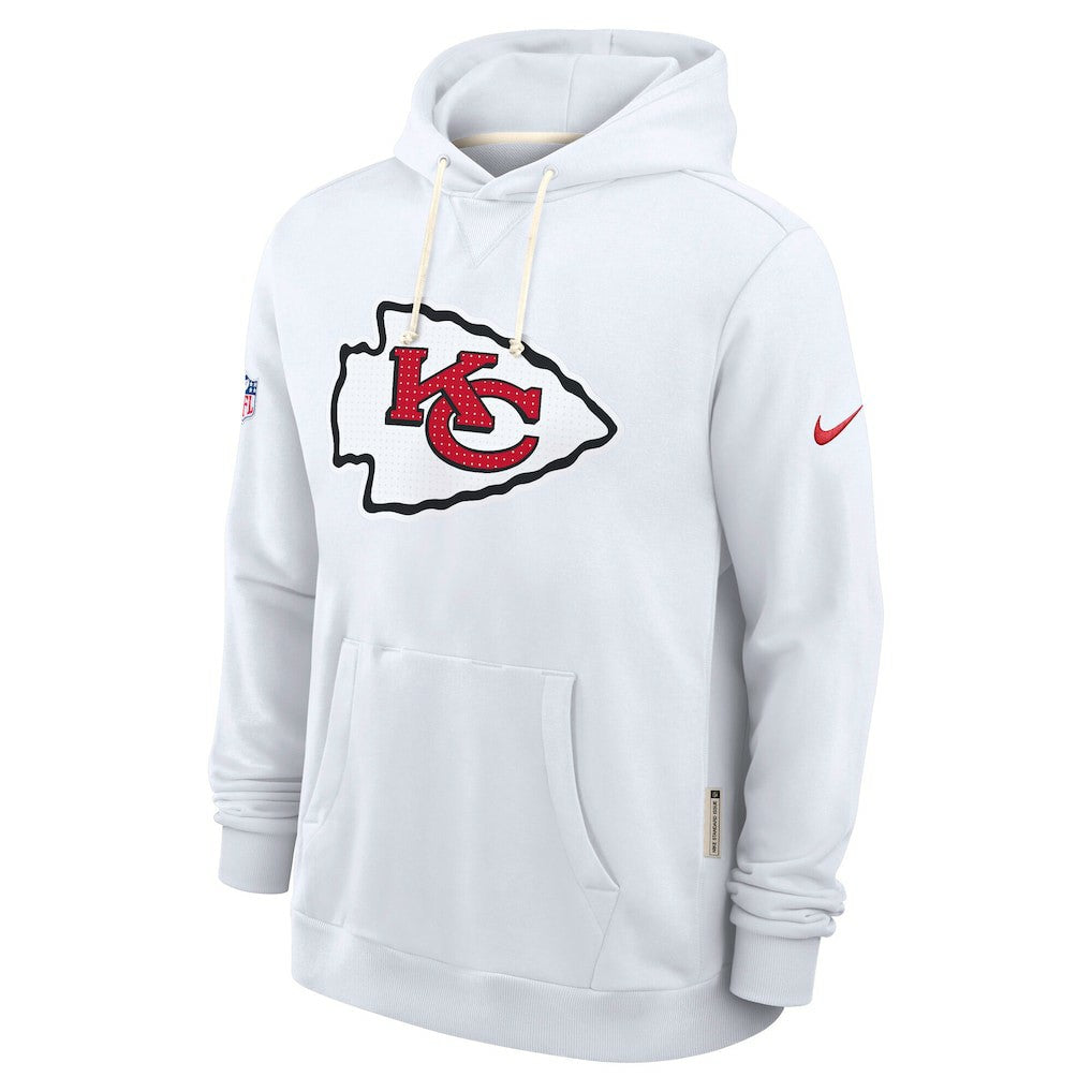 Kansas City Chiefs Sideline Standard Issue Initial Home Dri-FIT Hoodie - White - Nike