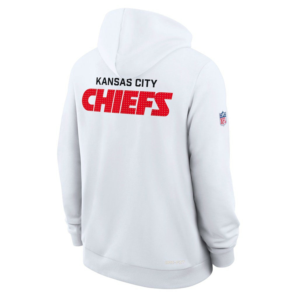 Kansas City Chiefs Sideline Standard Issue Initial Home Dri-FIT Hoodie - White - Nike