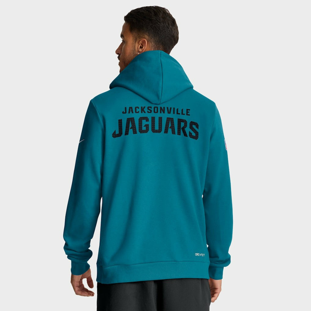 Jacksonville Jaguars Sideline Standard Issue Initial Home Dri-FIT Hoodie - Teal - Nike