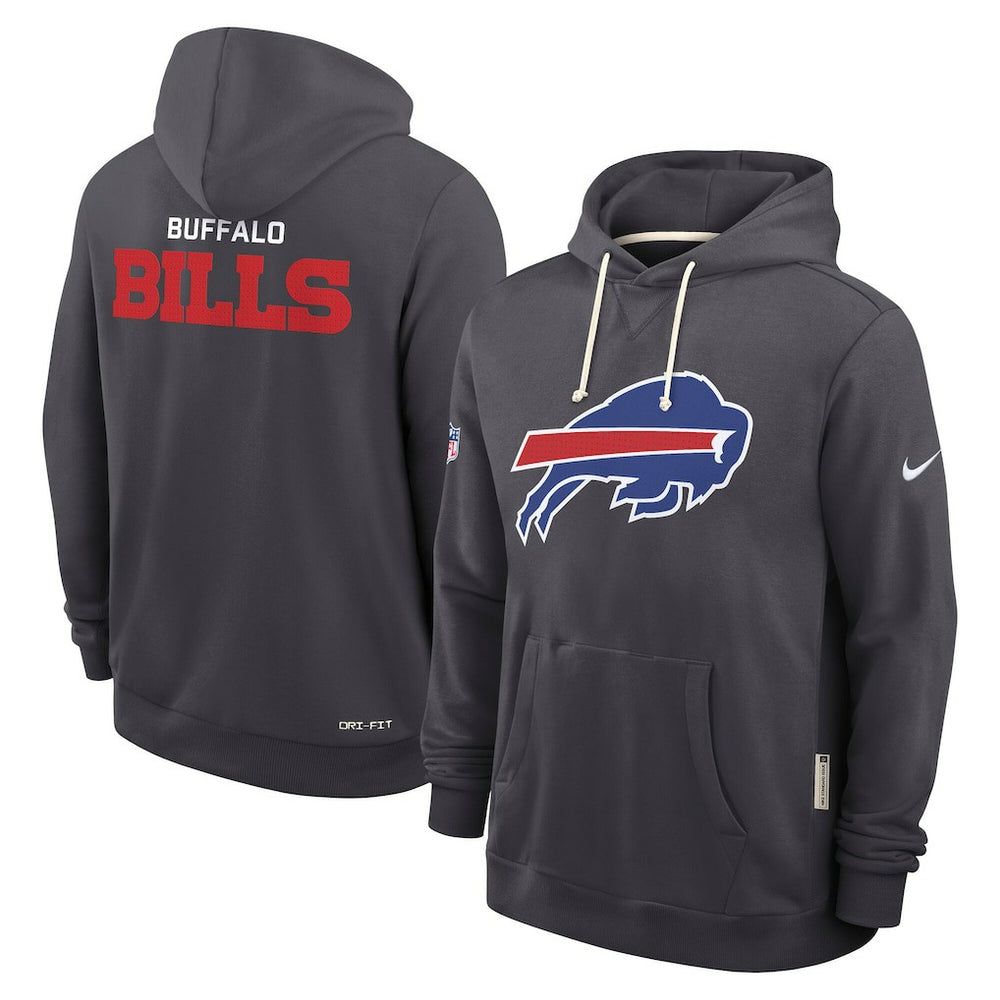 Buffalo Bills Sideline Standard Issue Initial Home Dri-FIT Hoodie - Anthracite - Nike
