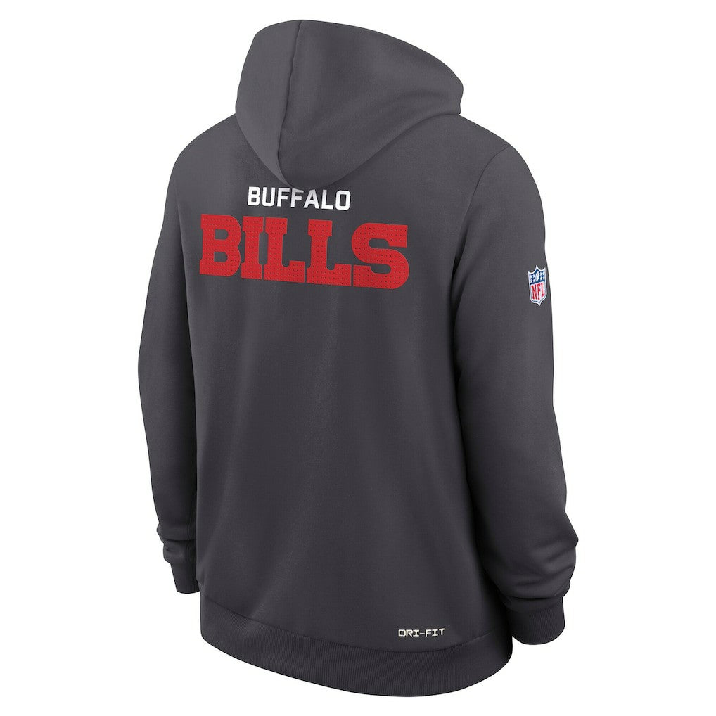 Buffalo Bills Sideline Standard Issue Initial Home Dri-FIT Hoodie - Anthracite - Nike