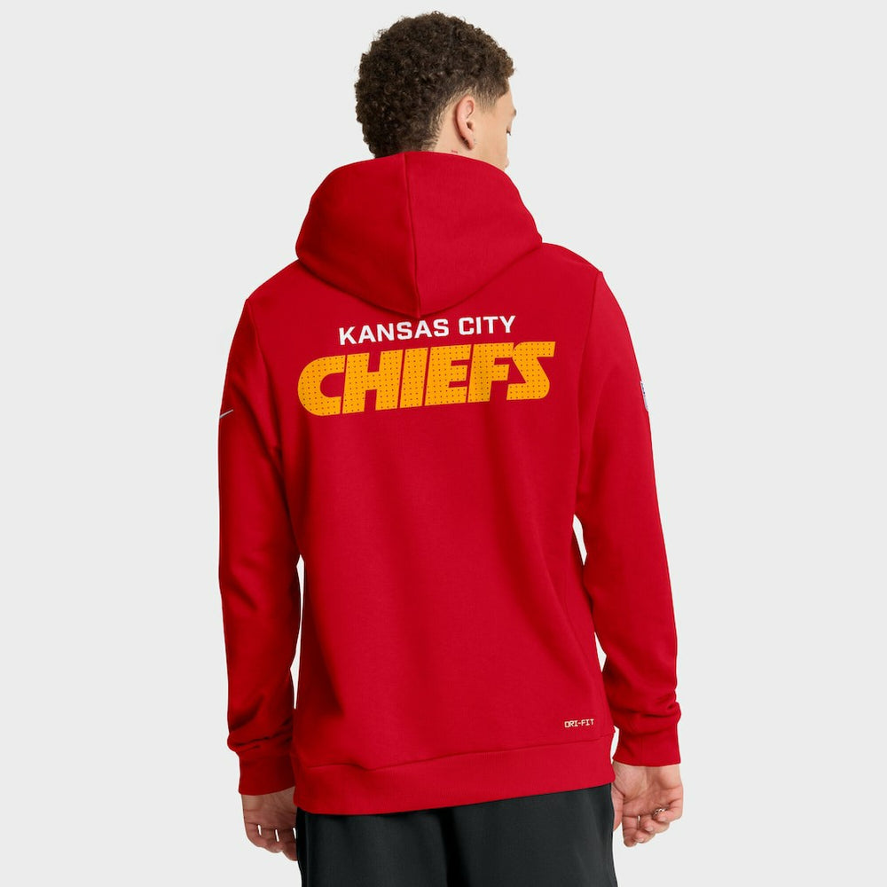 Kansas City Chiefs Sideline Standard Issue Initial Home Dri-FIT Hoodie - Red - Nike