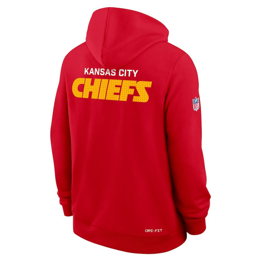 Kansas City Chiefs Sideline Standard Issue Initial Home Dri-FIT Hoodie - Red - Nike