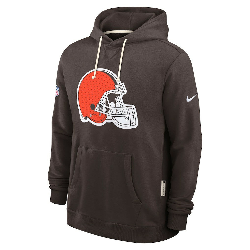Cleveland Browns Sideline Standard Issue Initial Home Dri-FIT Hoodie - Brown - Nike