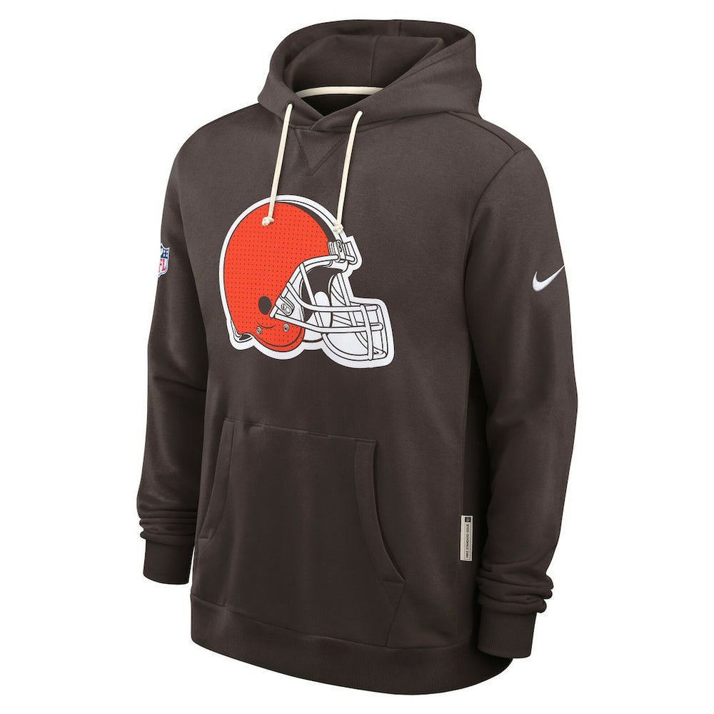 Cleveland Browns Sideline Standard Issue Initial Home Dri-FIT Hoodie - Brown - Nike