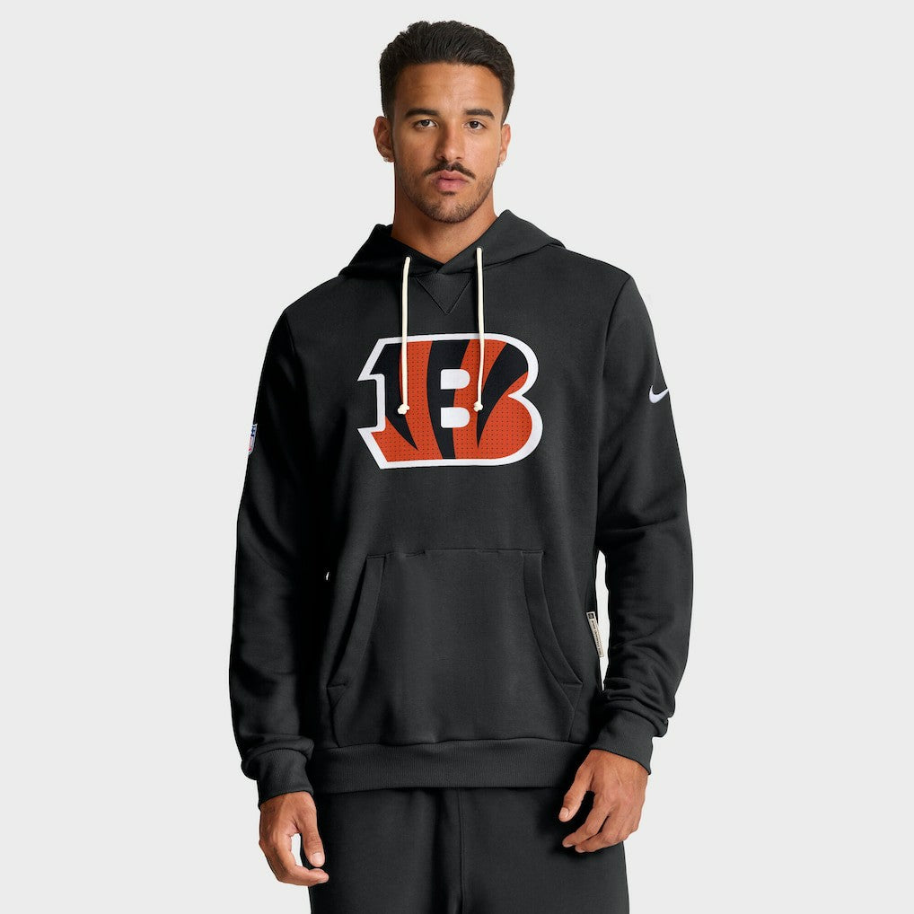 Cincinnati Bengals Sideline Standard Issue Initial Home Dri-FIT Hoodie - Black - Nike