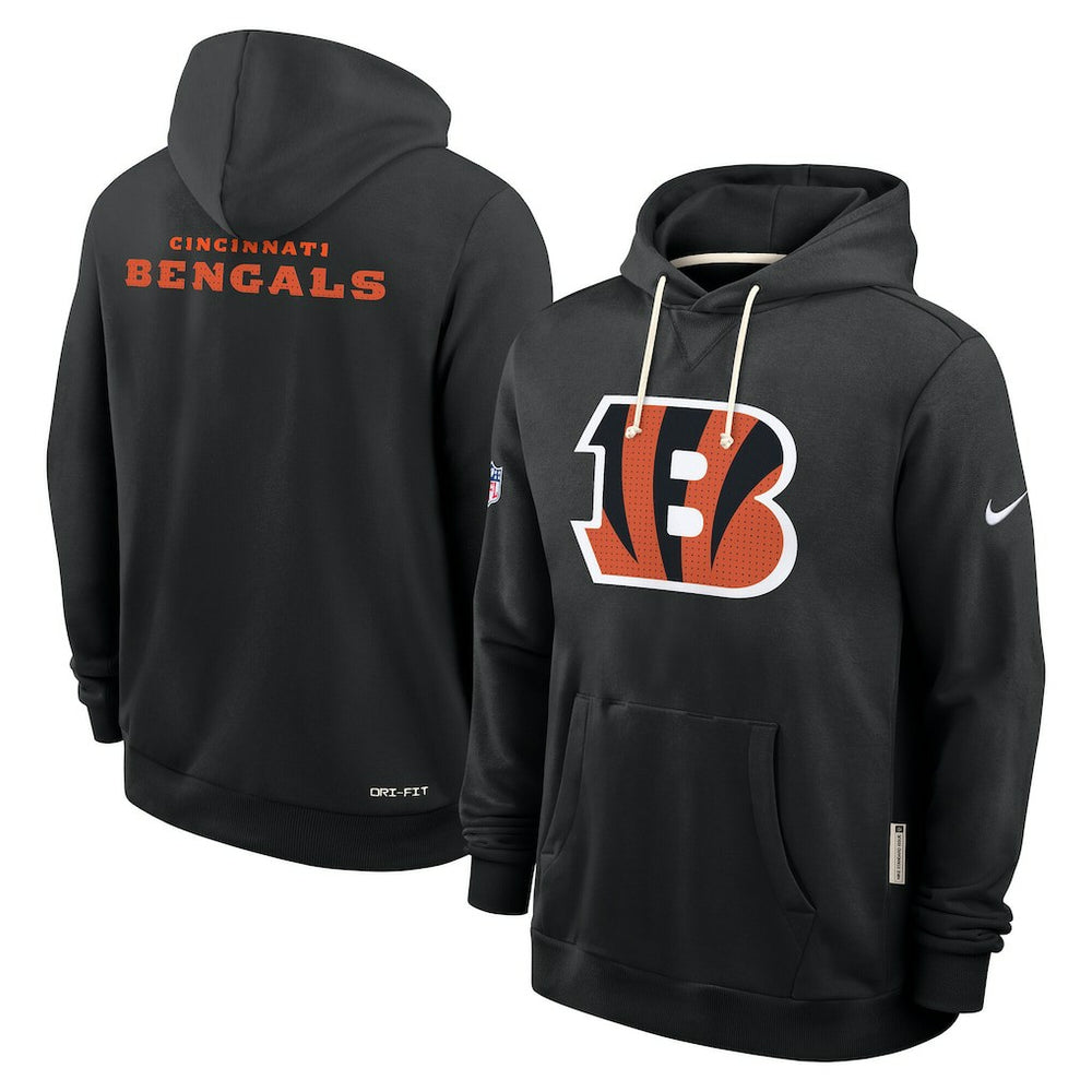 Cincinnati Bengals Sideline Standard Issue Initial Home Dri-FIT Hoodie - Black - Nike